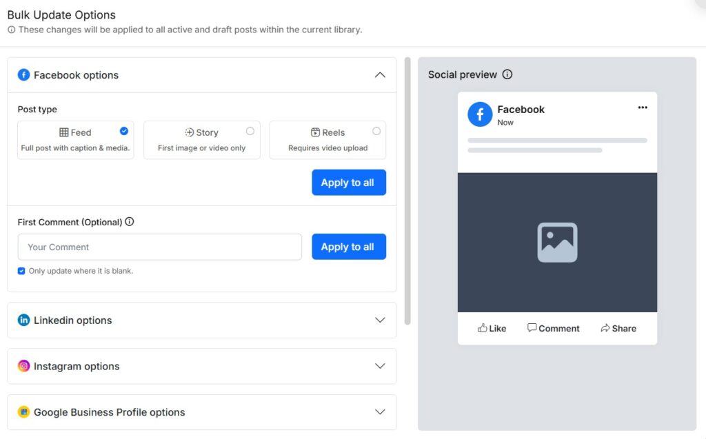 How to update posts in bulk in a Library