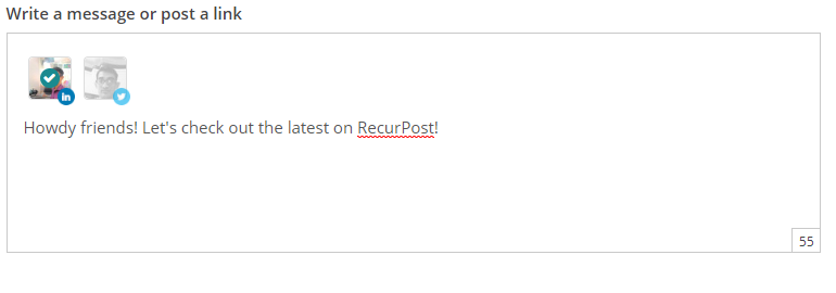 This is how the post looks like on RecurPost