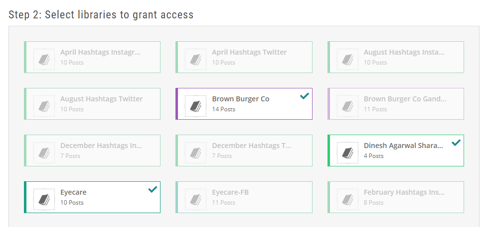 grant library access - recurpost - social media scheduler