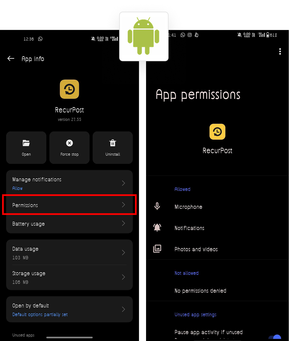 RecurPost mobile app Push Notifications are Turned OFF in android