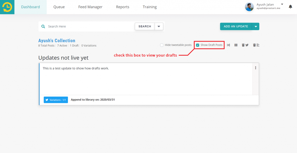 Add to library - recurpost - social media scheduler