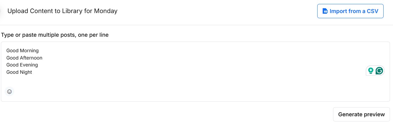 type or paste multiple posts