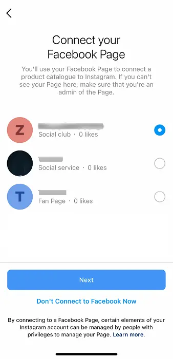 Connect your facebook page