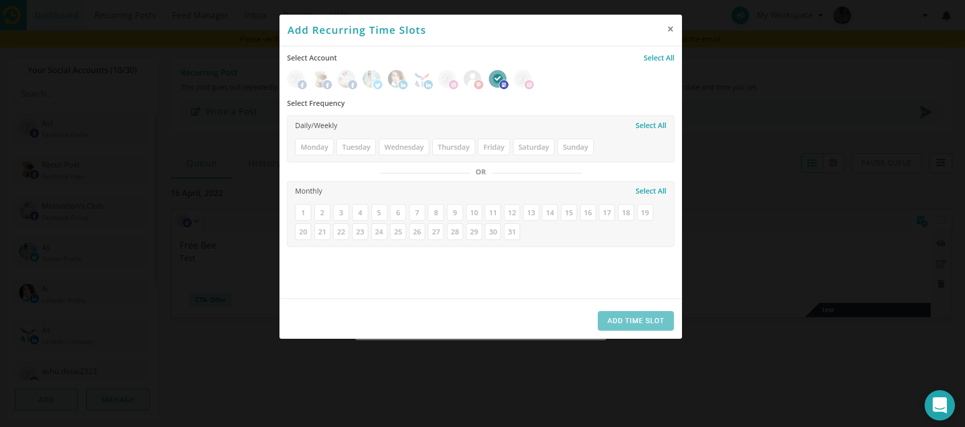 Add recurring schedules in GMB Offer CTA post
