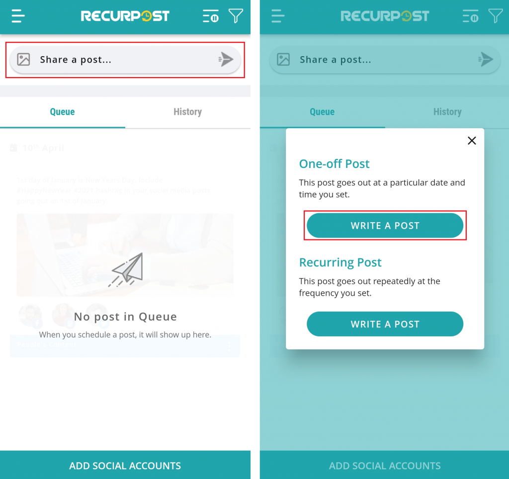 How to use Bags of Hashtags in RecurPost?