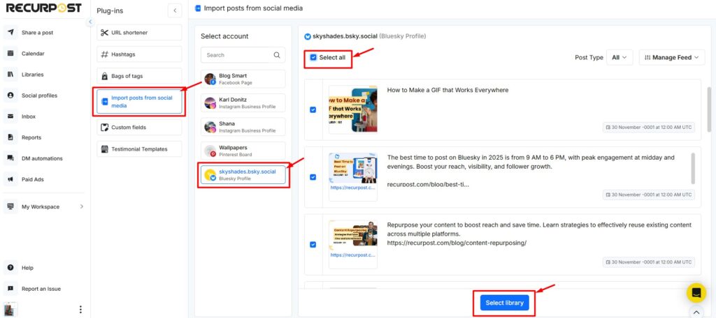 import post from social media