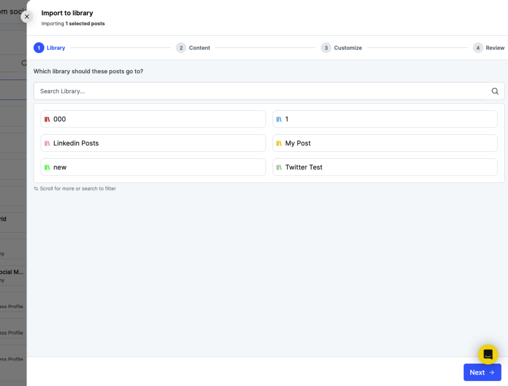 import post - library