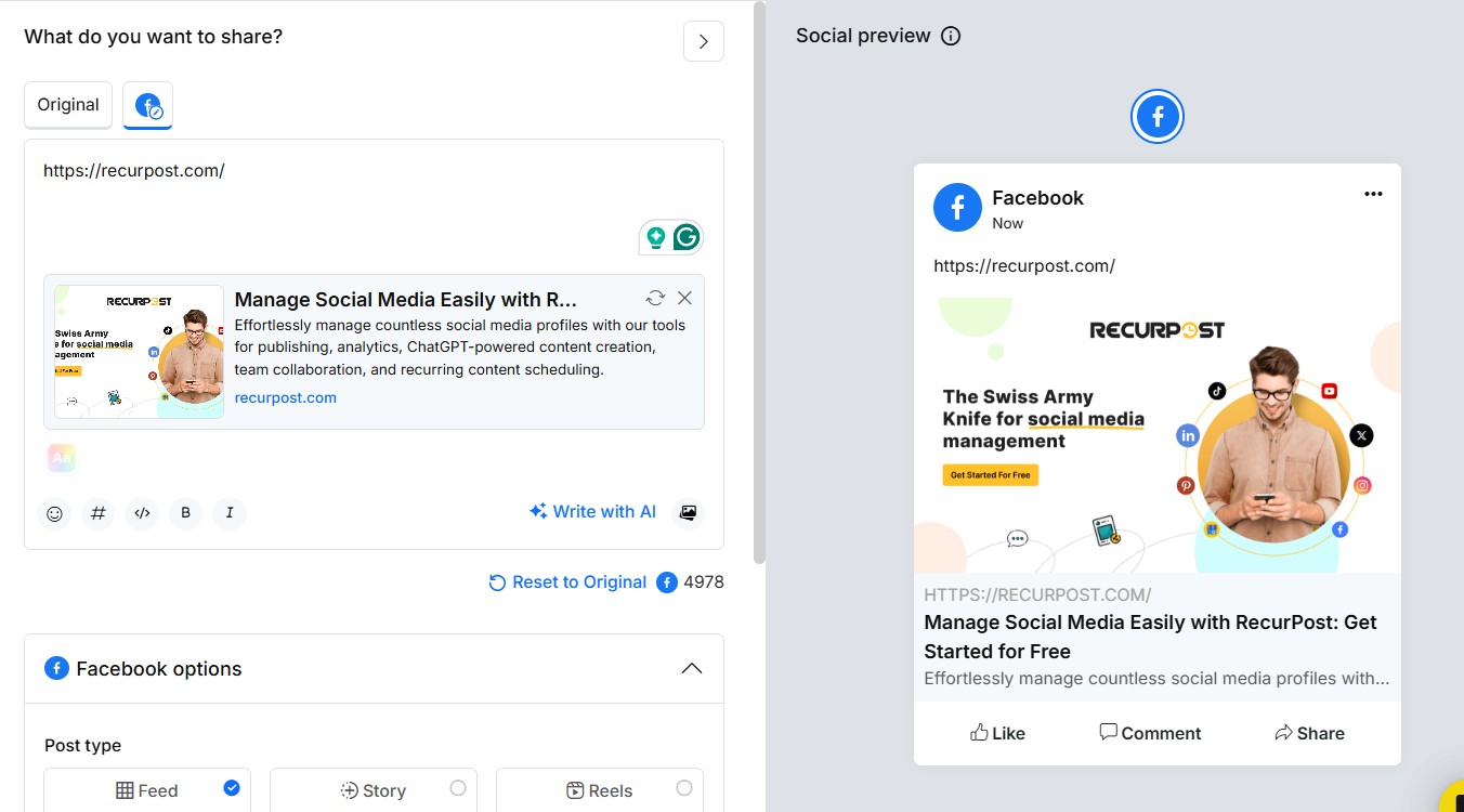 link post on facebook