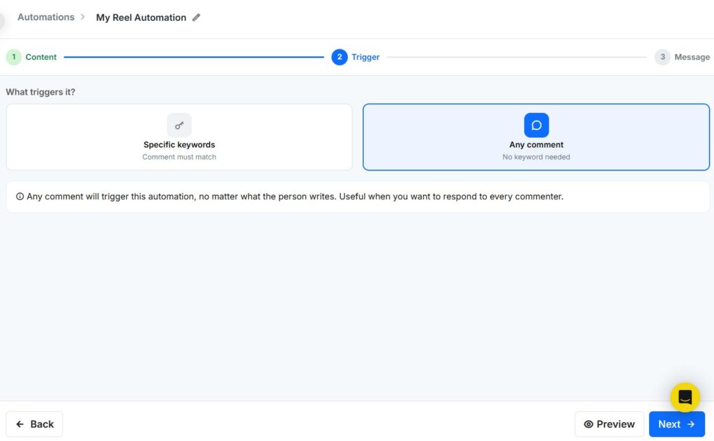 any comment for dm automation