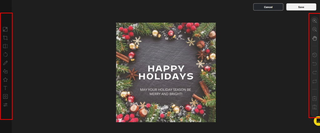 Recurpost Image Editor Layout