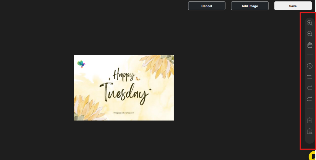 right panel edit options