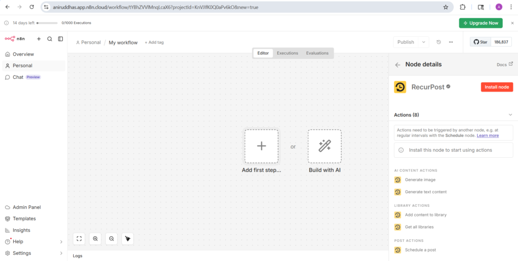 Add New Credentials (Tokens) and Install Node