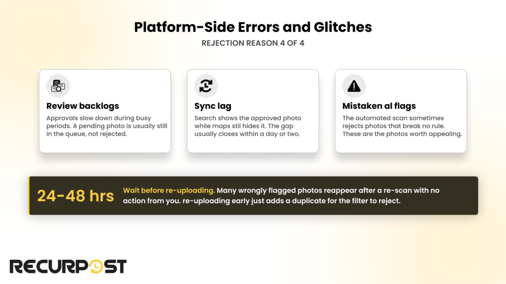 Platform-side errors and glitches
